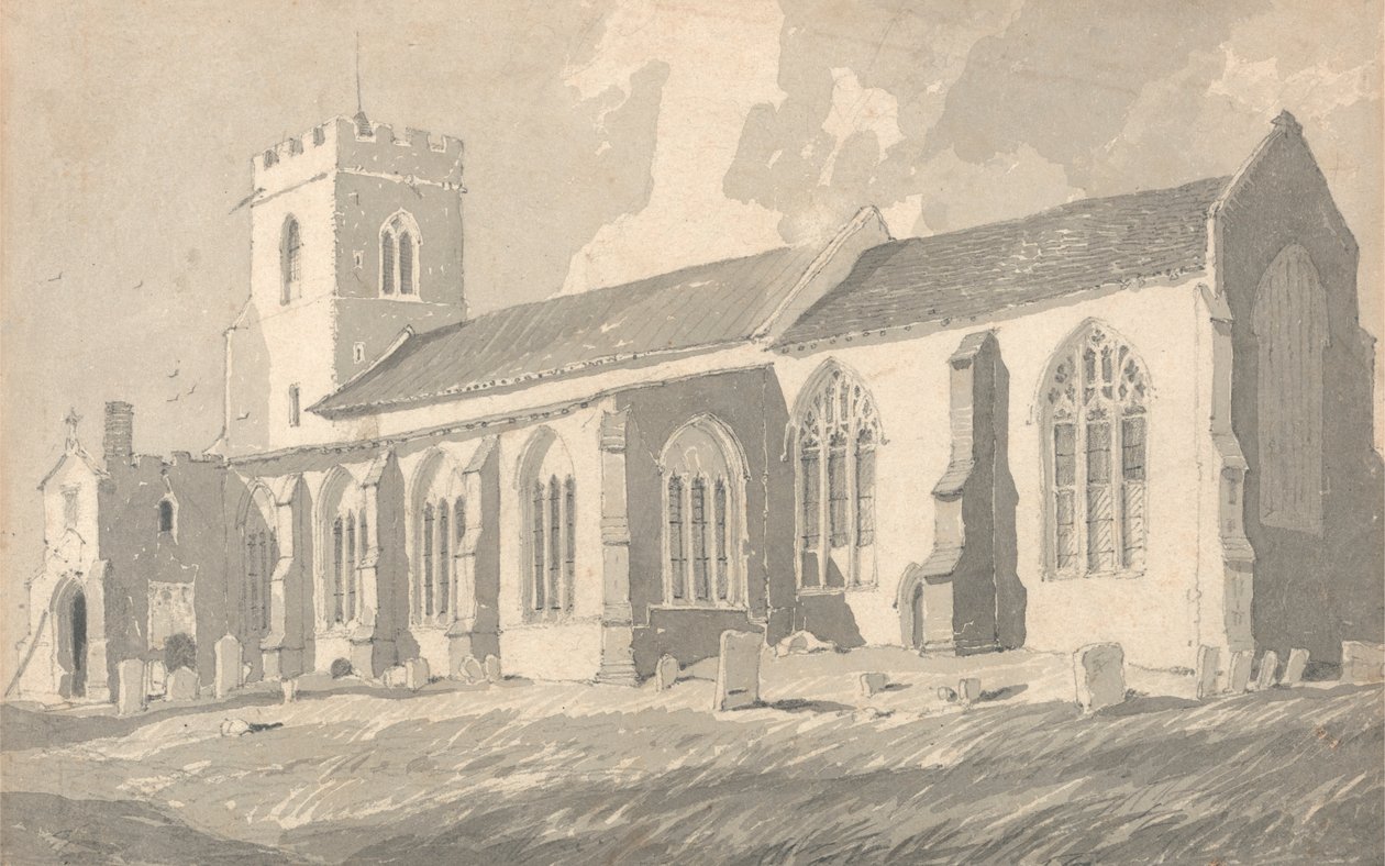 Igreja do Lado Sul de Catfield, Norfolk de Follower of John Sell Cotman