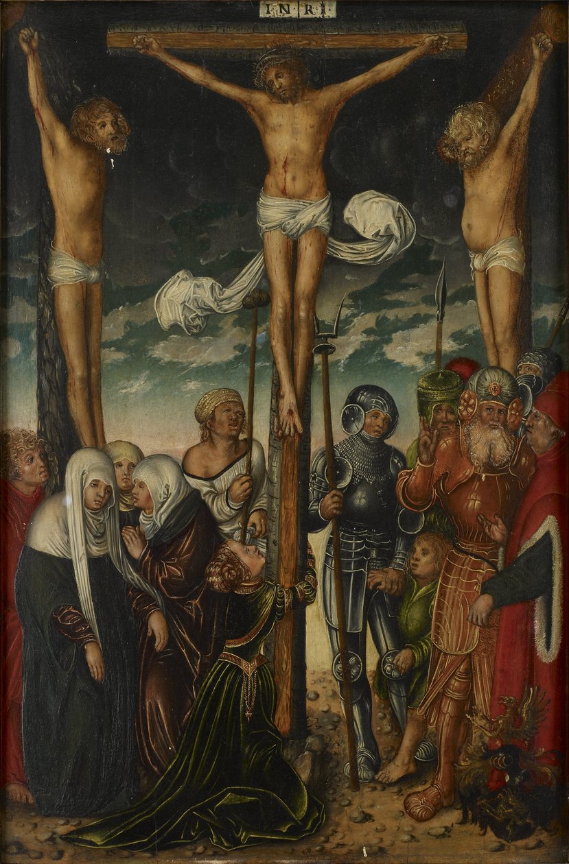 Crucificação de Follower of Lucas Cranach the Elder