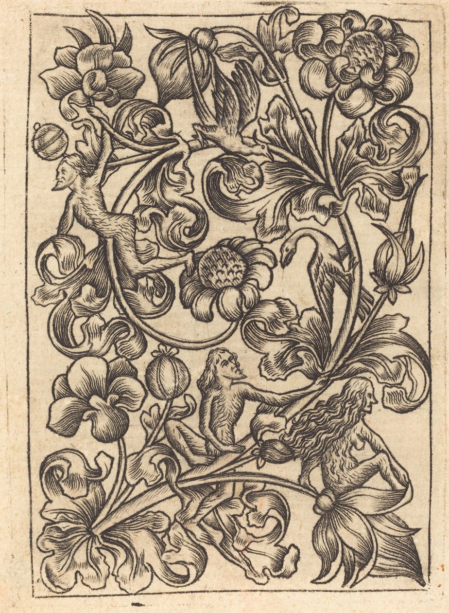 Ornamento com Folclore Selvagem de Follower of Master E.S.