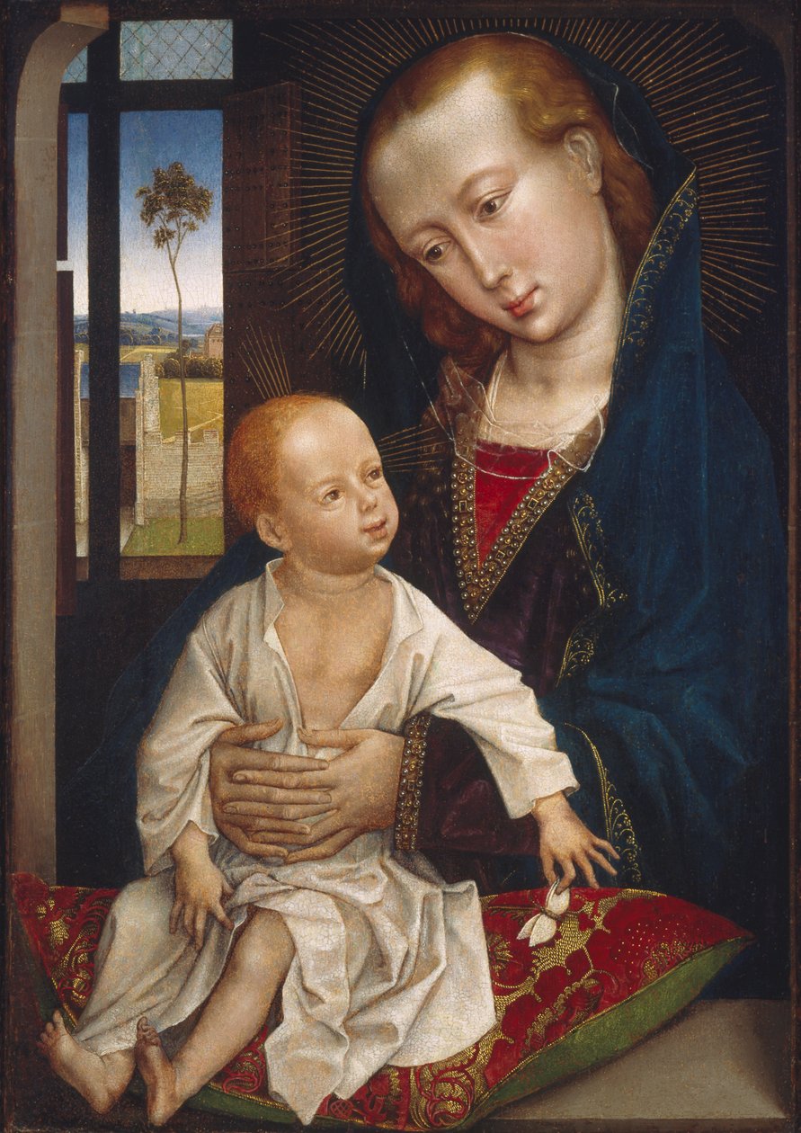 Virgem e o Menino de Follower of Rogier van der Weyden