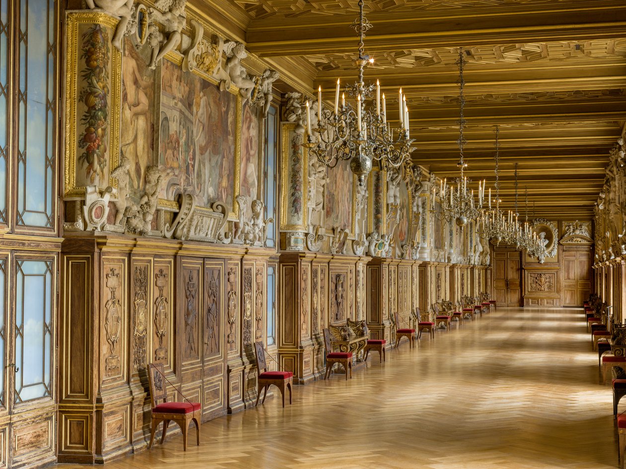 Panorâmica da galeria Francois 1er (foto) de Fontainebleau School