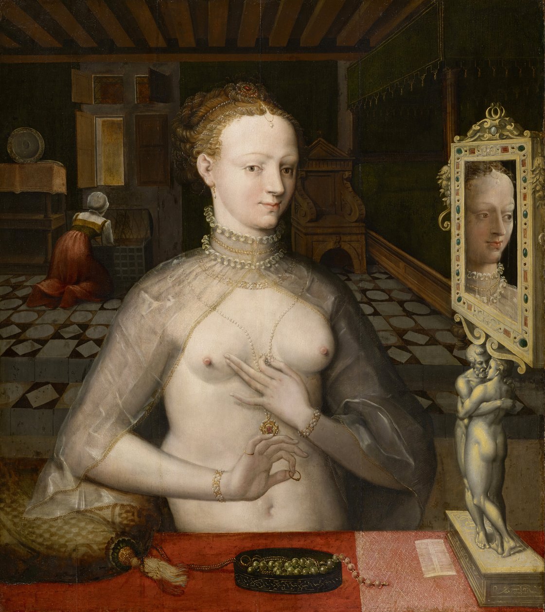 Retrato de uma senhora de Fontainebleau School