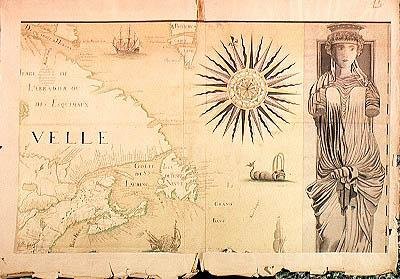 Mapa da Nova França (Canadá) 1699 (ver também 187069) de Fonville Fonville