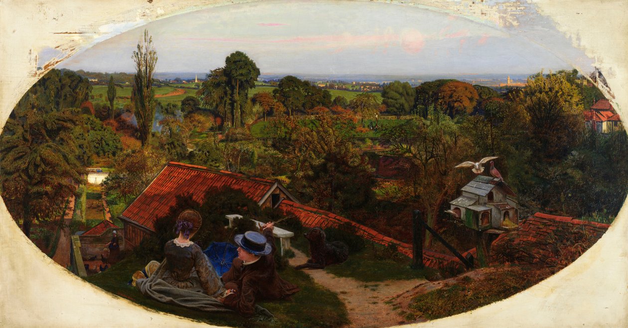Uma tarde de outono inglesa, 1852-1853 de Ford Madox Brown