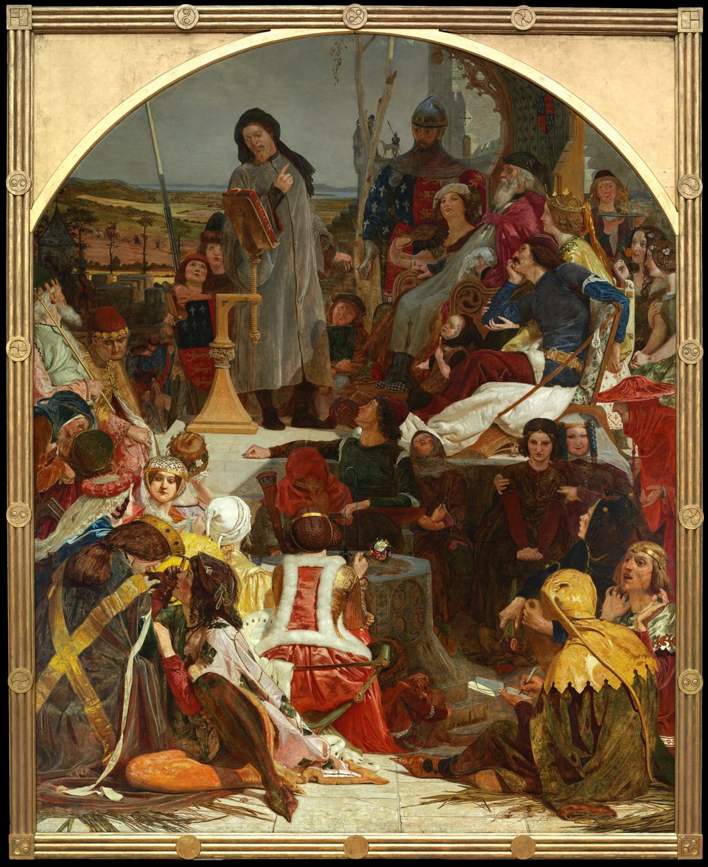 Chaucer na corte de Edward III de Ford Madox Brown