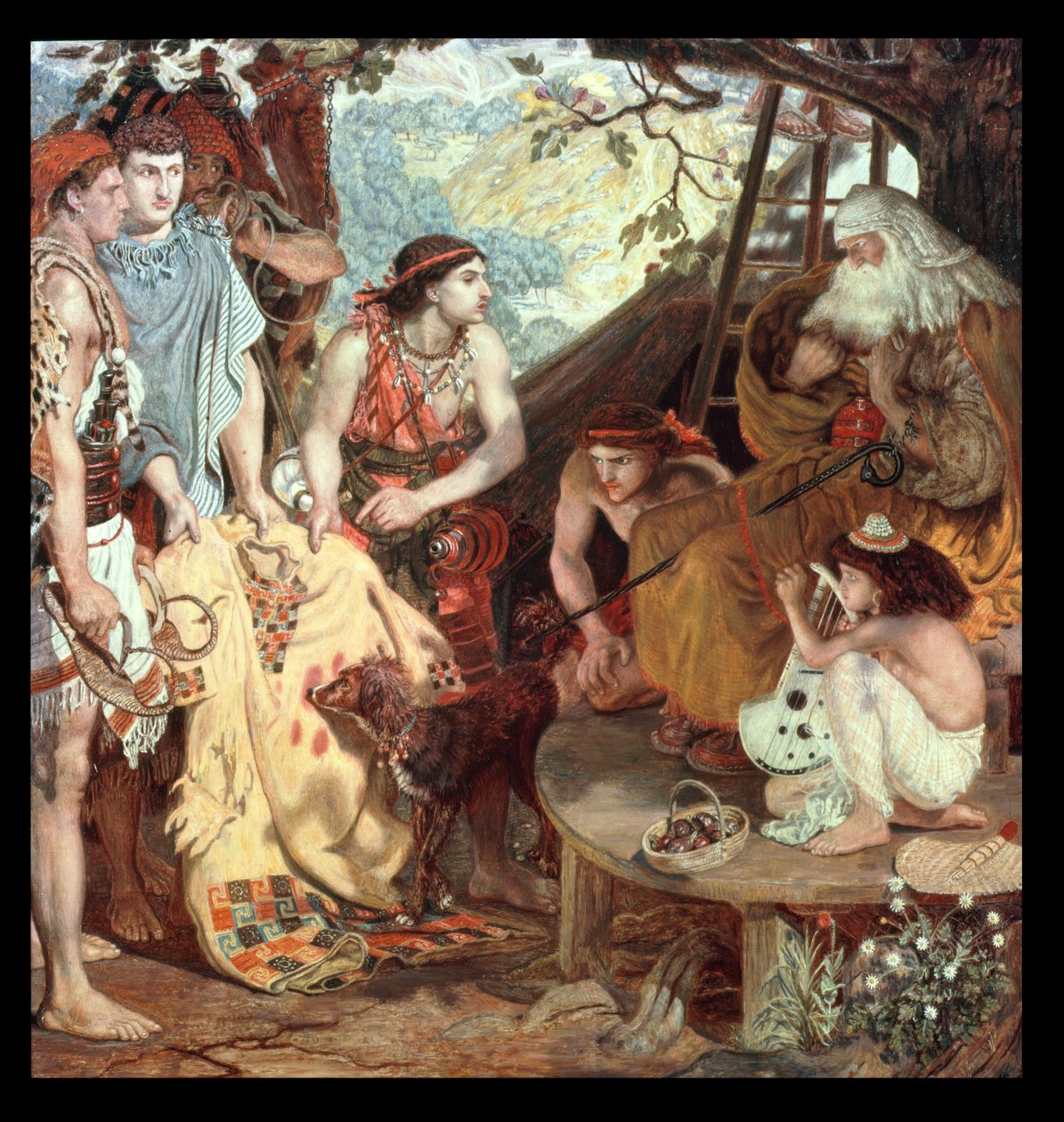 Casaco de Jacó e José, 1871 (painel) de Ford Madox Brown