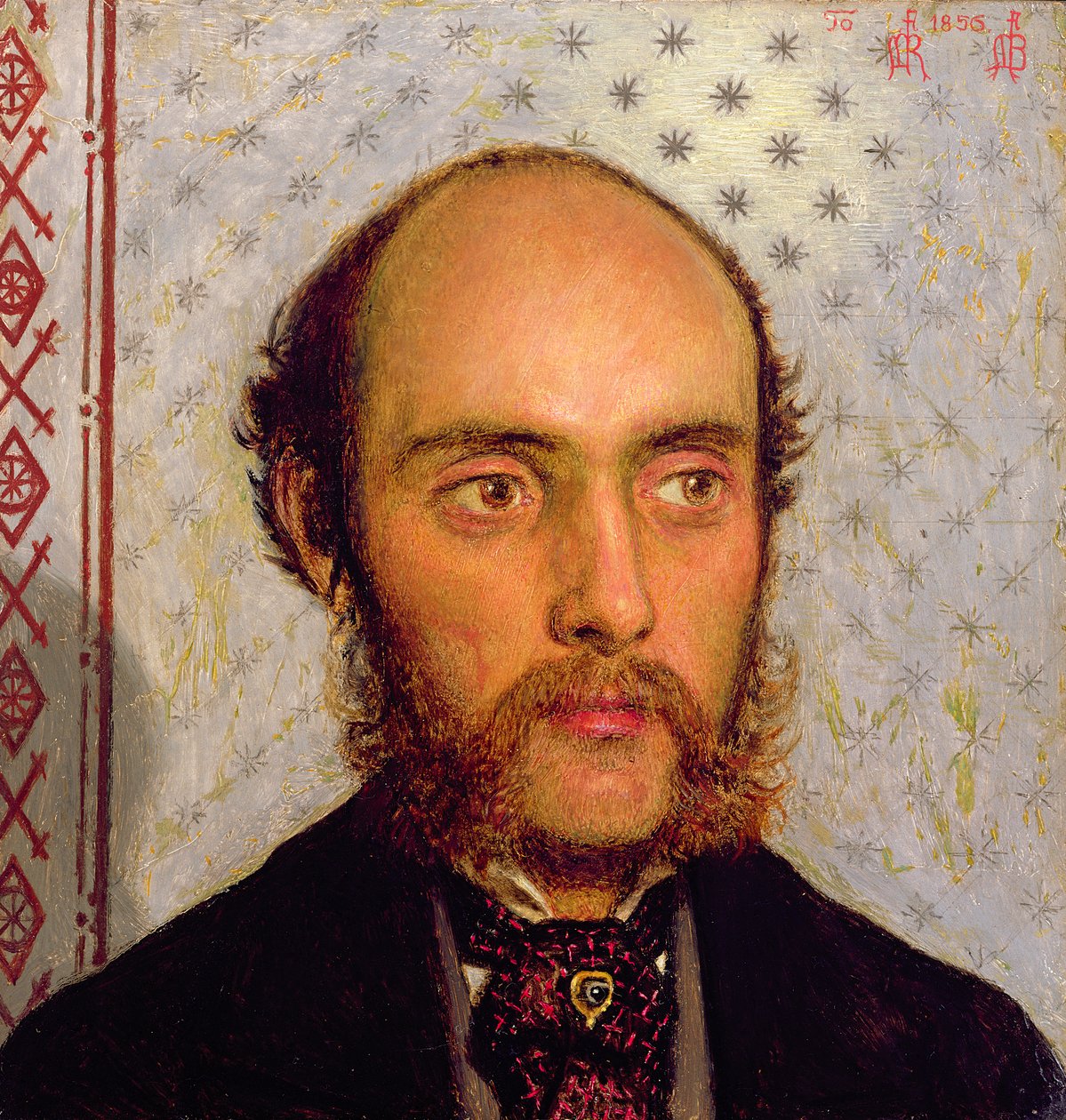 Retrato de William Michael Rossetti (1829-1919) por Lamplight, 1856 (painel) de Ford Madox Brown