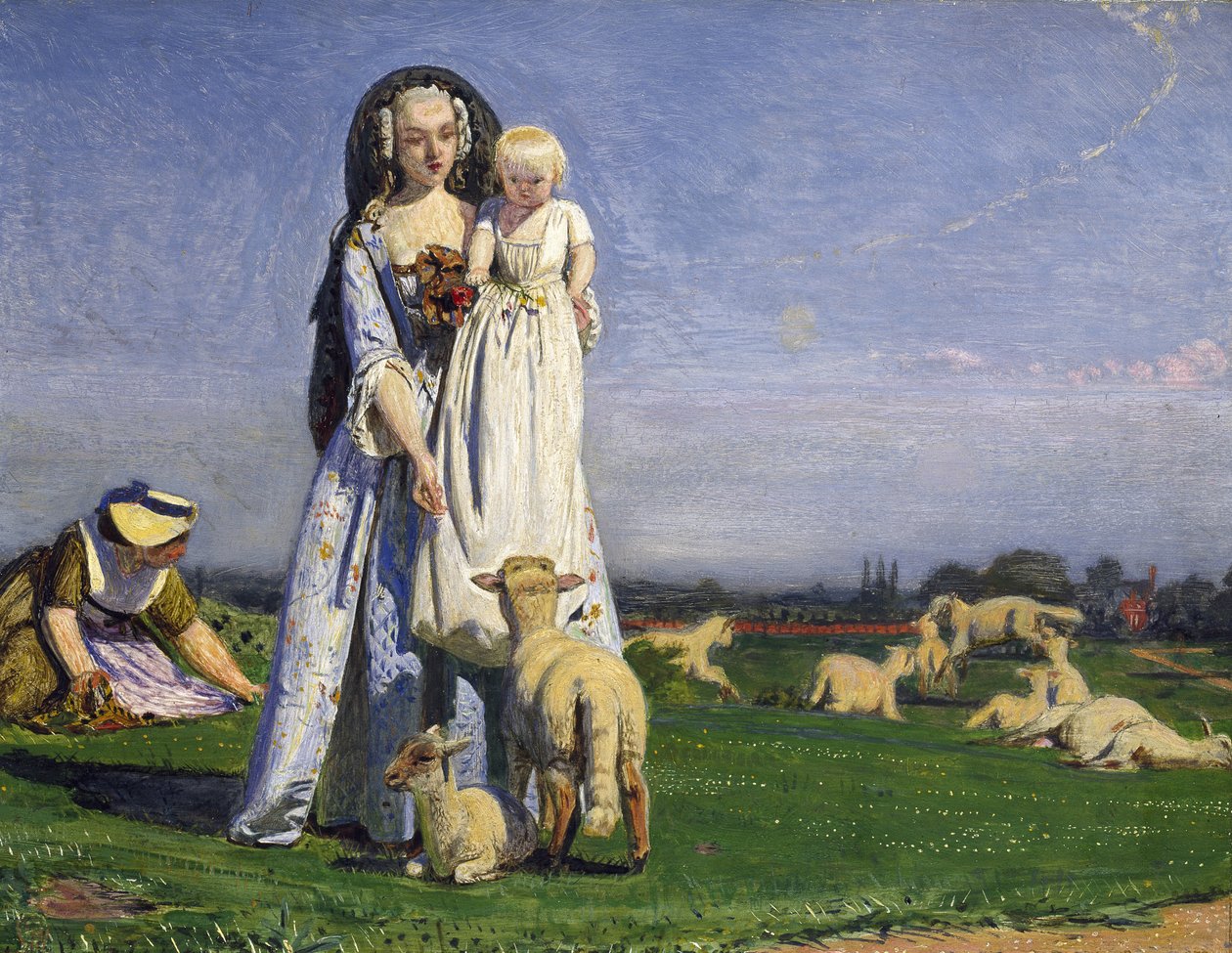 Os Belos Baa-Cordeiros, 1852 de Ford Madox Brown