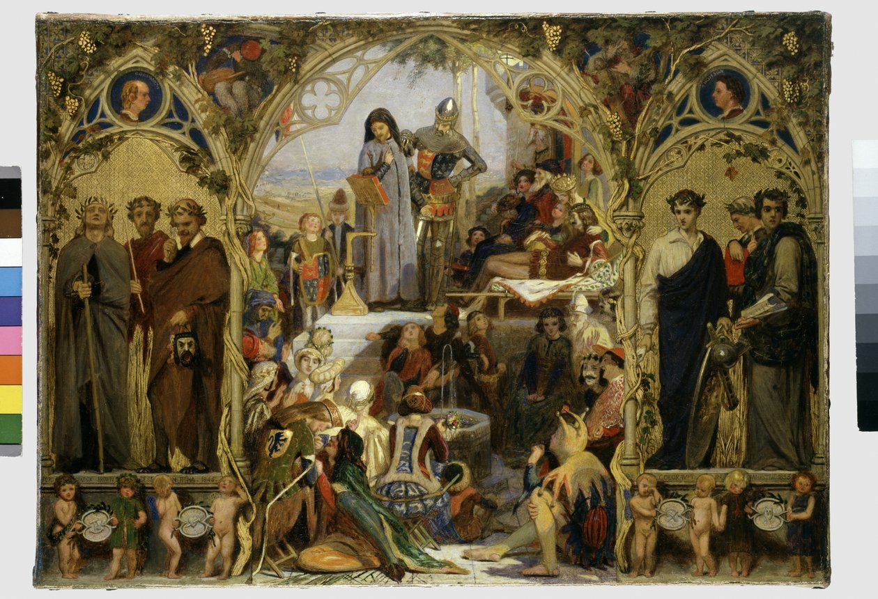 As sementes e frutos da poesia inglesa, 1845 de Ford Madox Brown