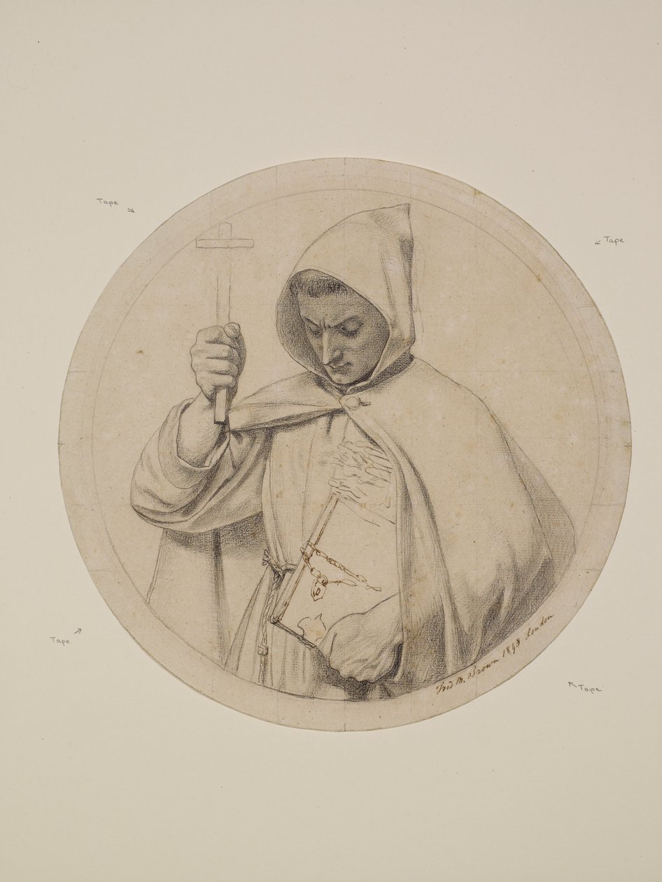 Leitura de Wycliffe é sua tradução da Bíblia de Ford Madox Brown