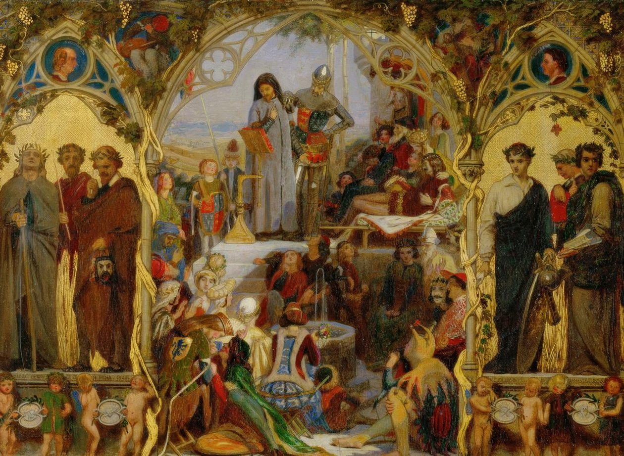 Chaucer, sementes e frutos - Castanho de Ford Madox Brown