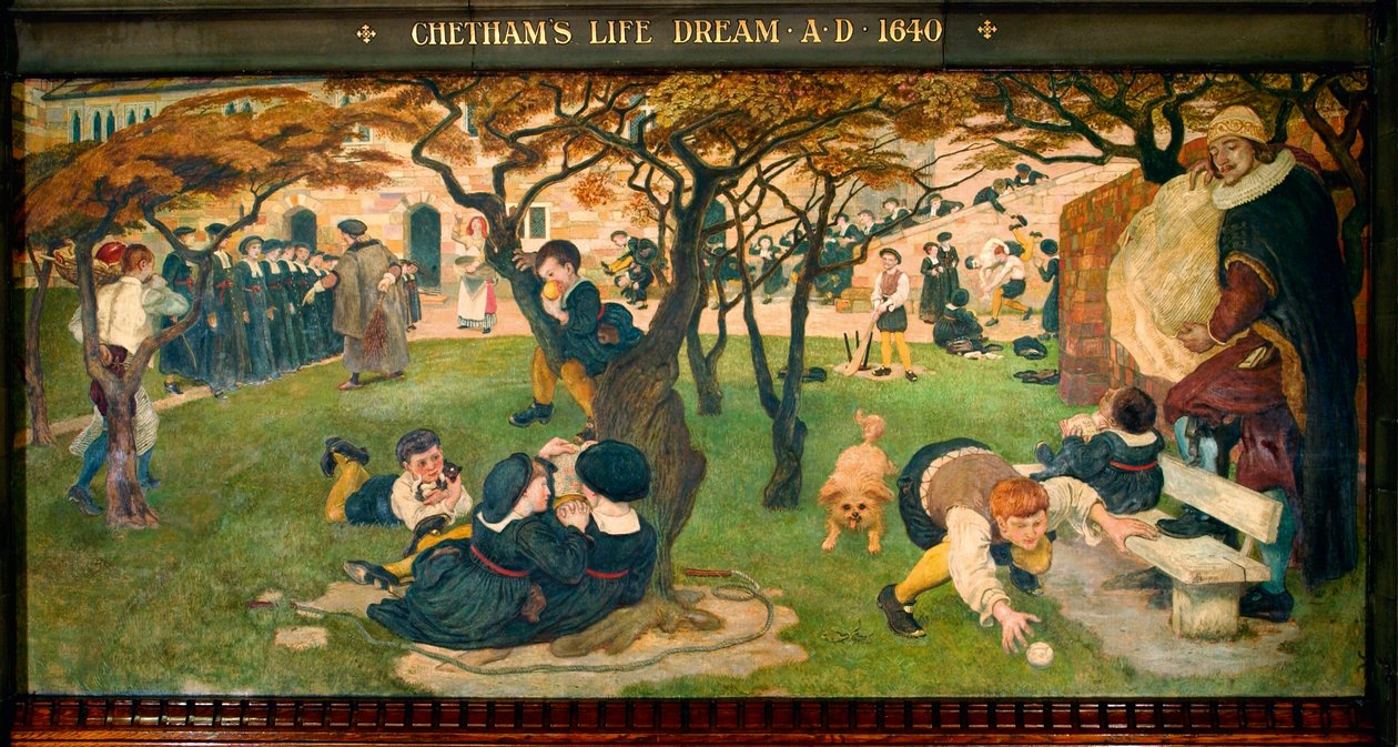 A vida de Chetham Sonho de 1640 d.C. de Ford Madox Brown