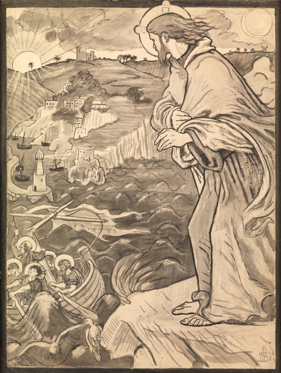 Cristo Vê os Discípulos Trabalhando no Remo de Ford Madox Brown