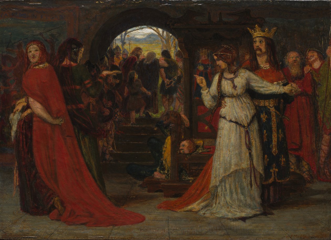 Cordelia se separando de suas irmãs de Ford Madox Brown