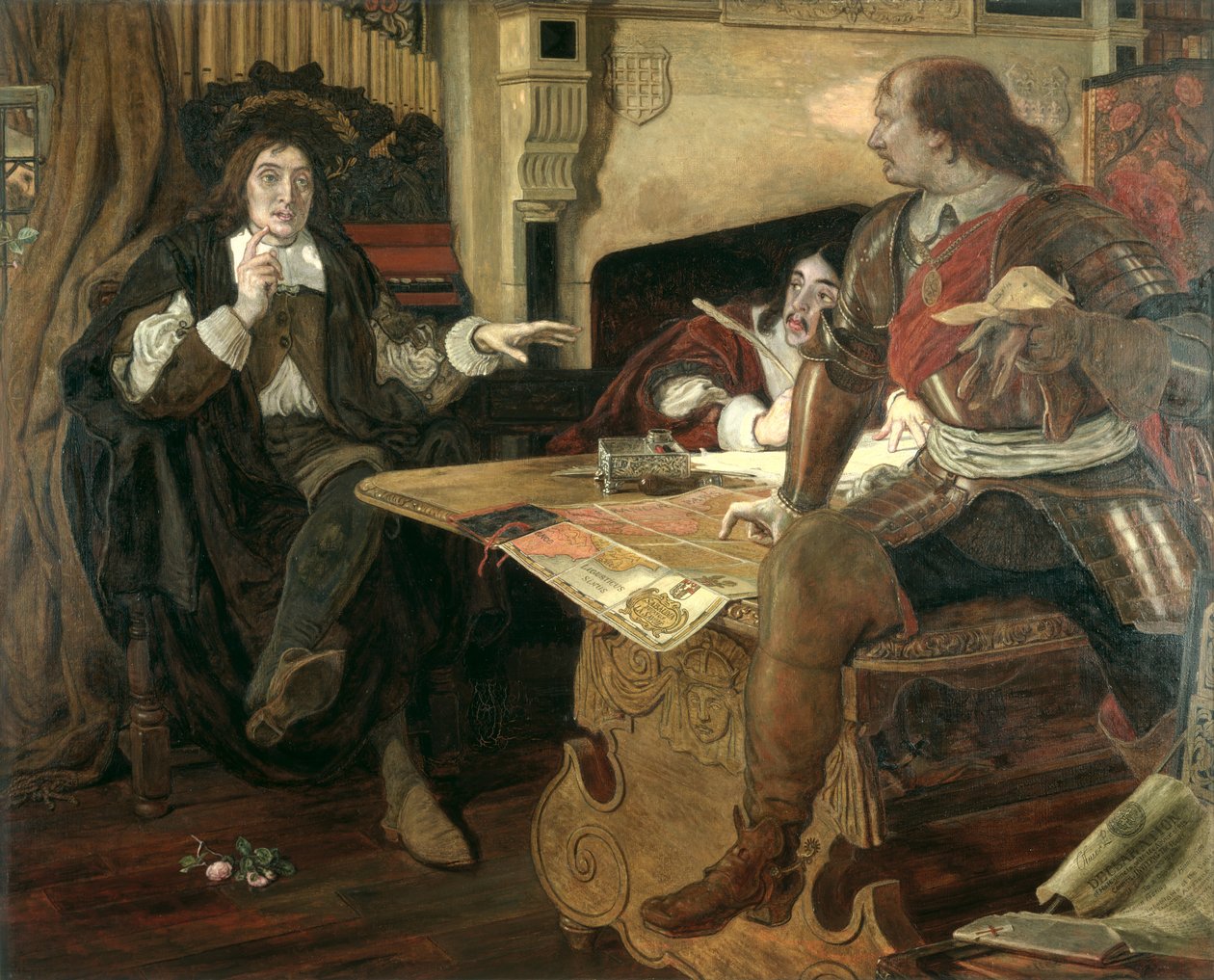 Cromwell, protetor dos valdenses de Ford Madox Brown