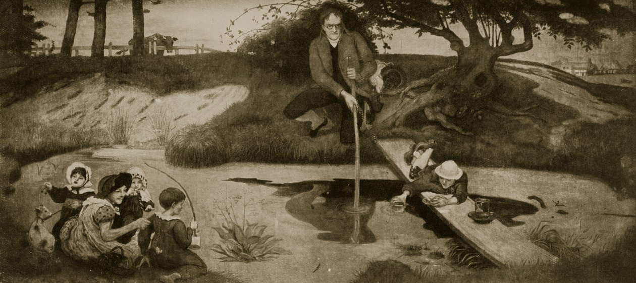 Dalton coleciona Marsh Gas, ilustração da &39;Hutchinson&39;s Story ofthe British Nation&39;, c.1923 de Ford Madox Brown