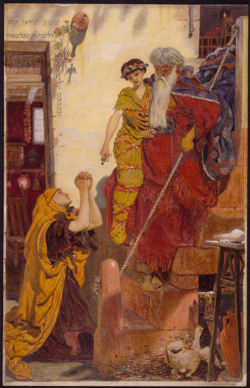 Elijah e o filho da viúva de Ford Madox Brown