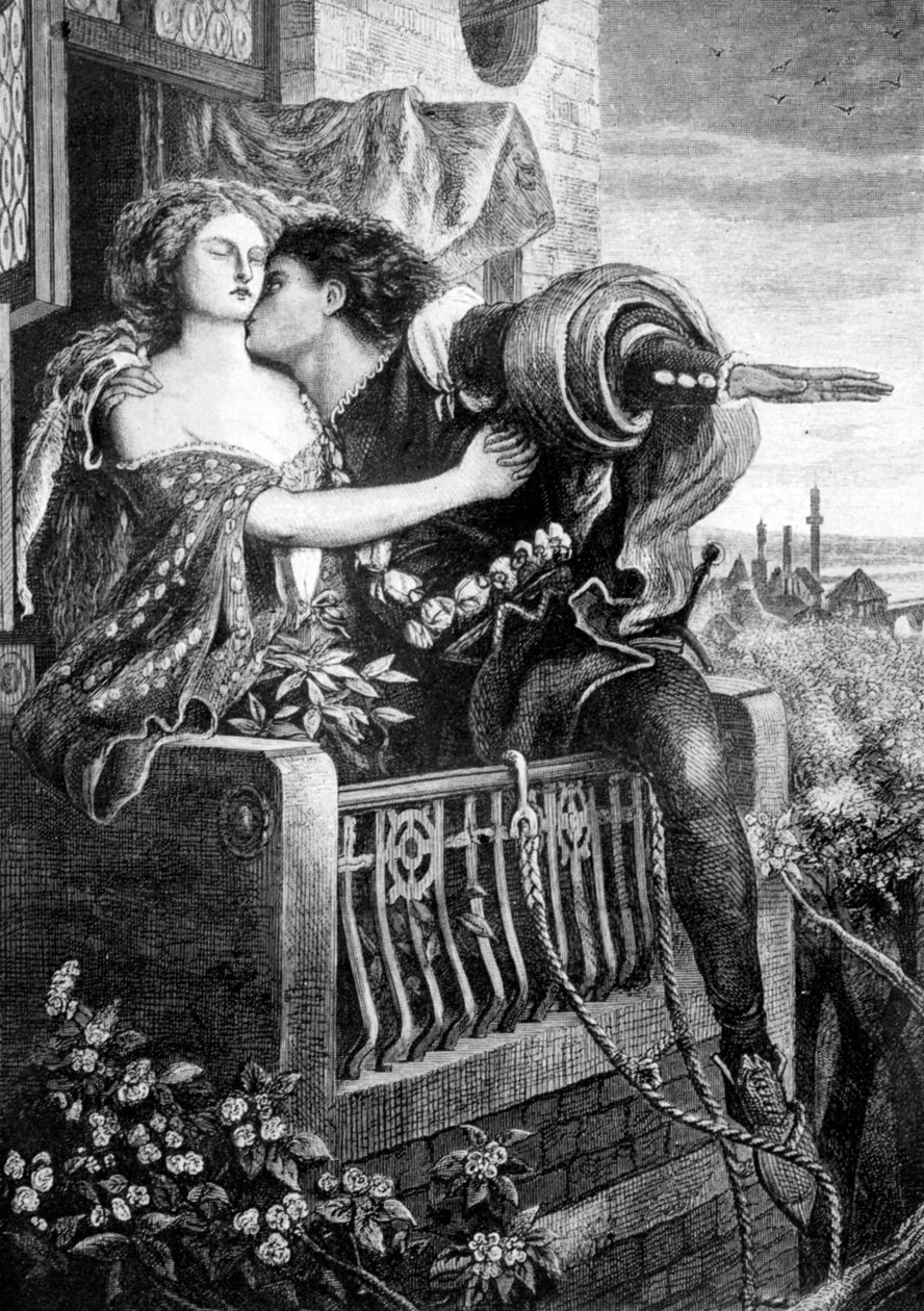 Cena de Shakespeares Romeu e Julieta, c1860s de Ford Madox Brown
