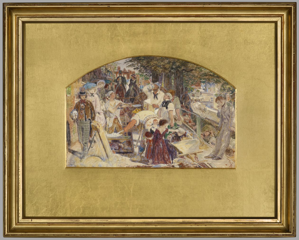 Estudo para a pintura "Trabalho", c.1856 (aguarela sobre papel) de Ford Madox Brown