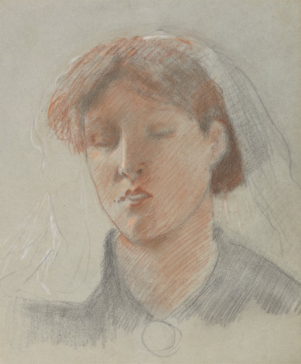 A Esposa da Artista Emma, no dia do seu casamento de Ford Madox Brown