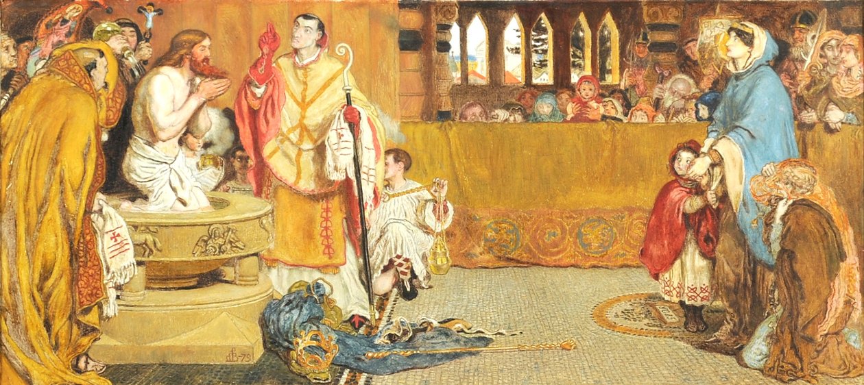 O batismo de São Edwin, 1879 de Ford Madox Brown