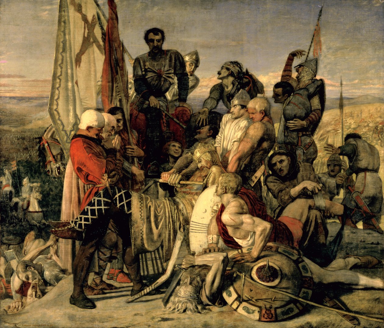 O corpo de Haroldo apresentado a Guilherme, o Conquistador de Ford Madox Brown