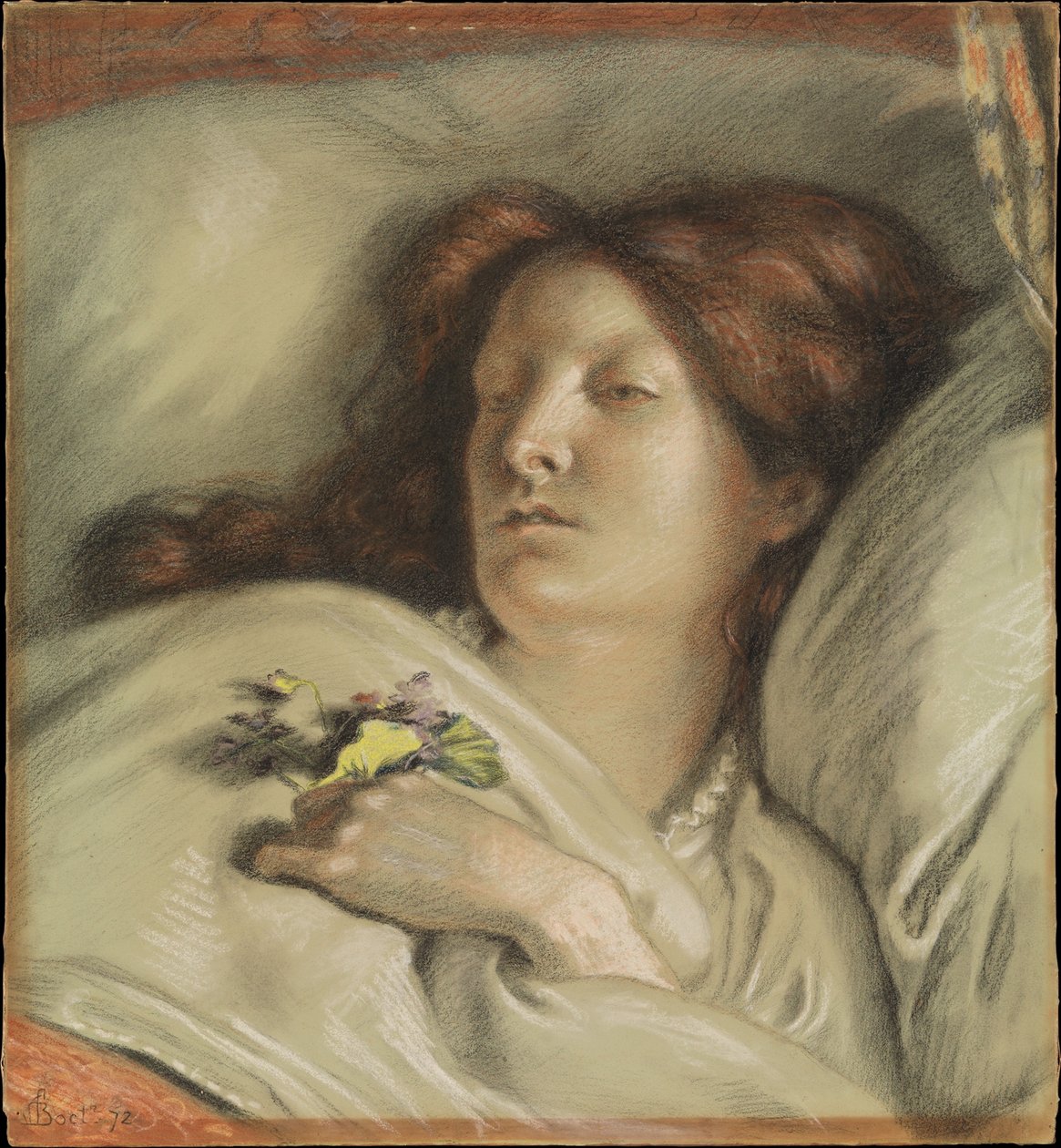 A convalescente (Retrato da mulher do artista) de Ford Madox Brown