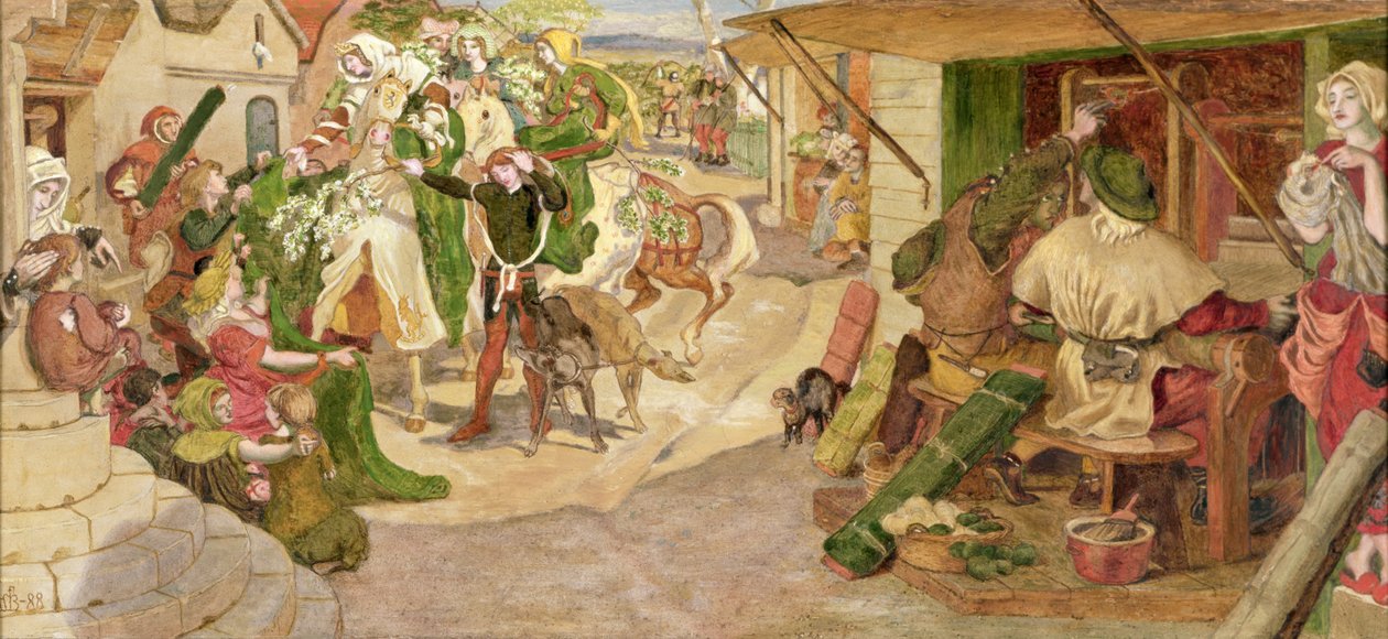 O estabelecimento dos tecelões flamengos em Manchester em 1363 de Ford Madox Brown
