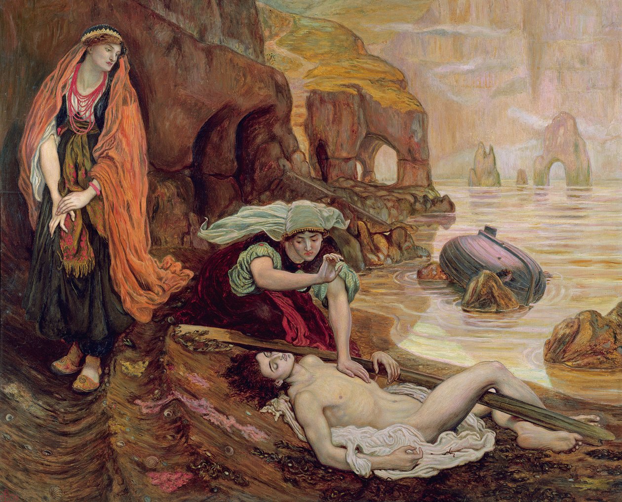 A descoberta de Don Juan por Haidee, 1878 de Ford Madox Brown
