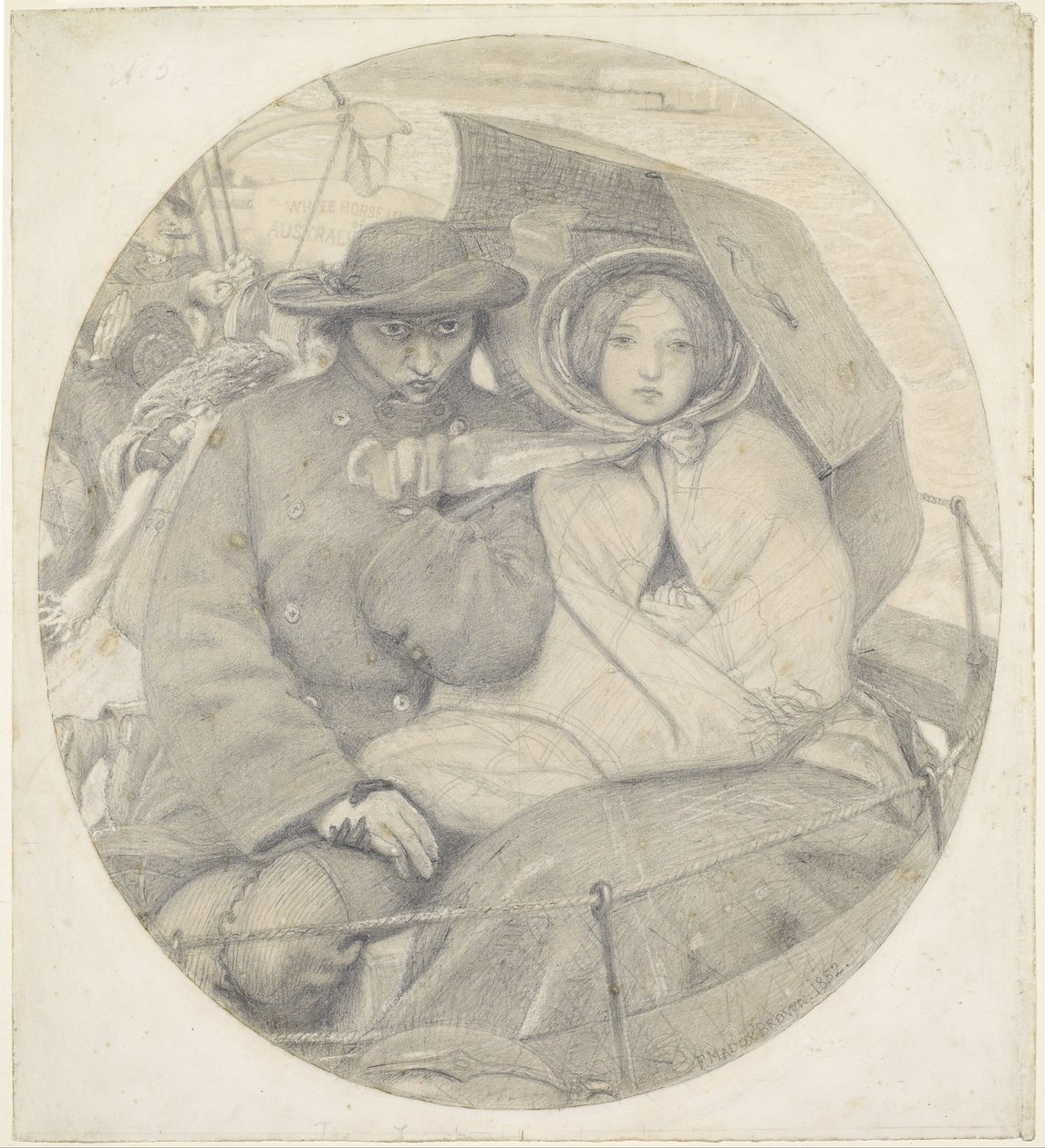 O Último de Inglaterra - Desenho animado de Ford Madox Brown