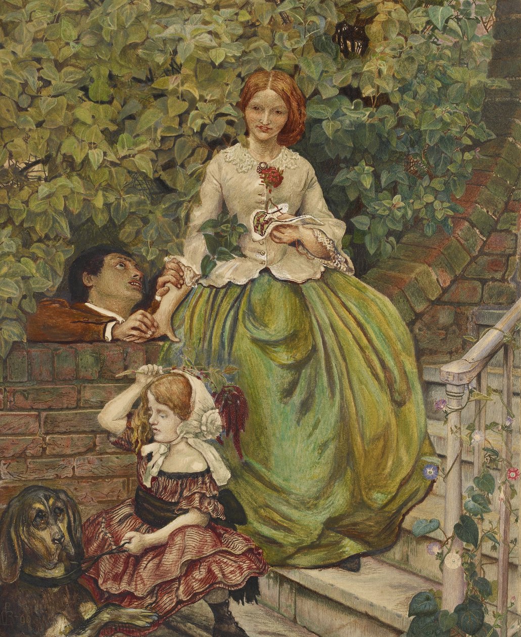 The Stages of Cruelty, 1890 (aguarela e bodycolour com caneta e tinta preta) de Ford Madox Brown