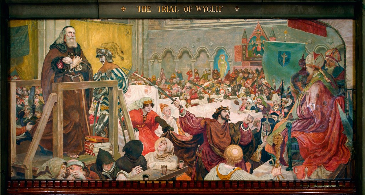 O julgamento de Wyclif de Ford Madox Brown