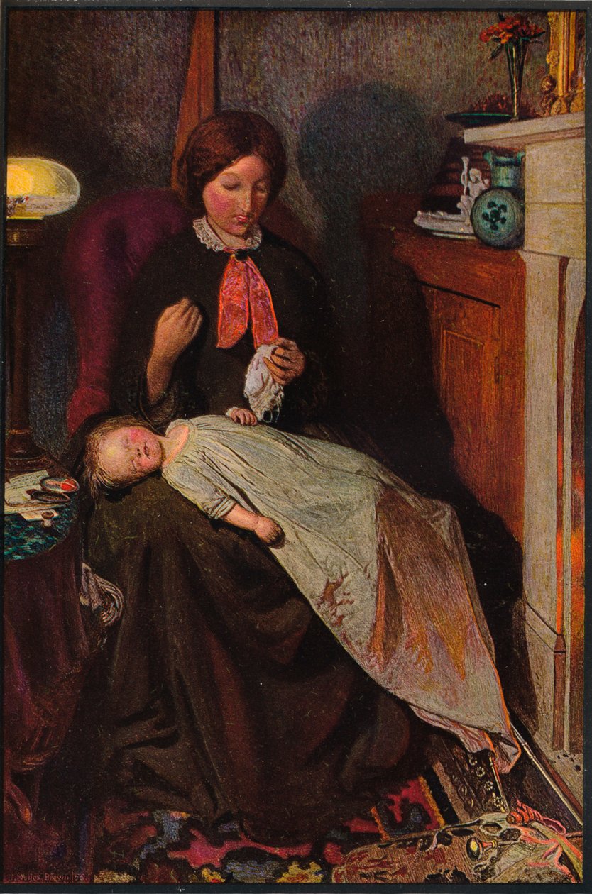 Esperando: Uma Fireside inglesa de 1854-1855, 1855. de Ford Madox Brown