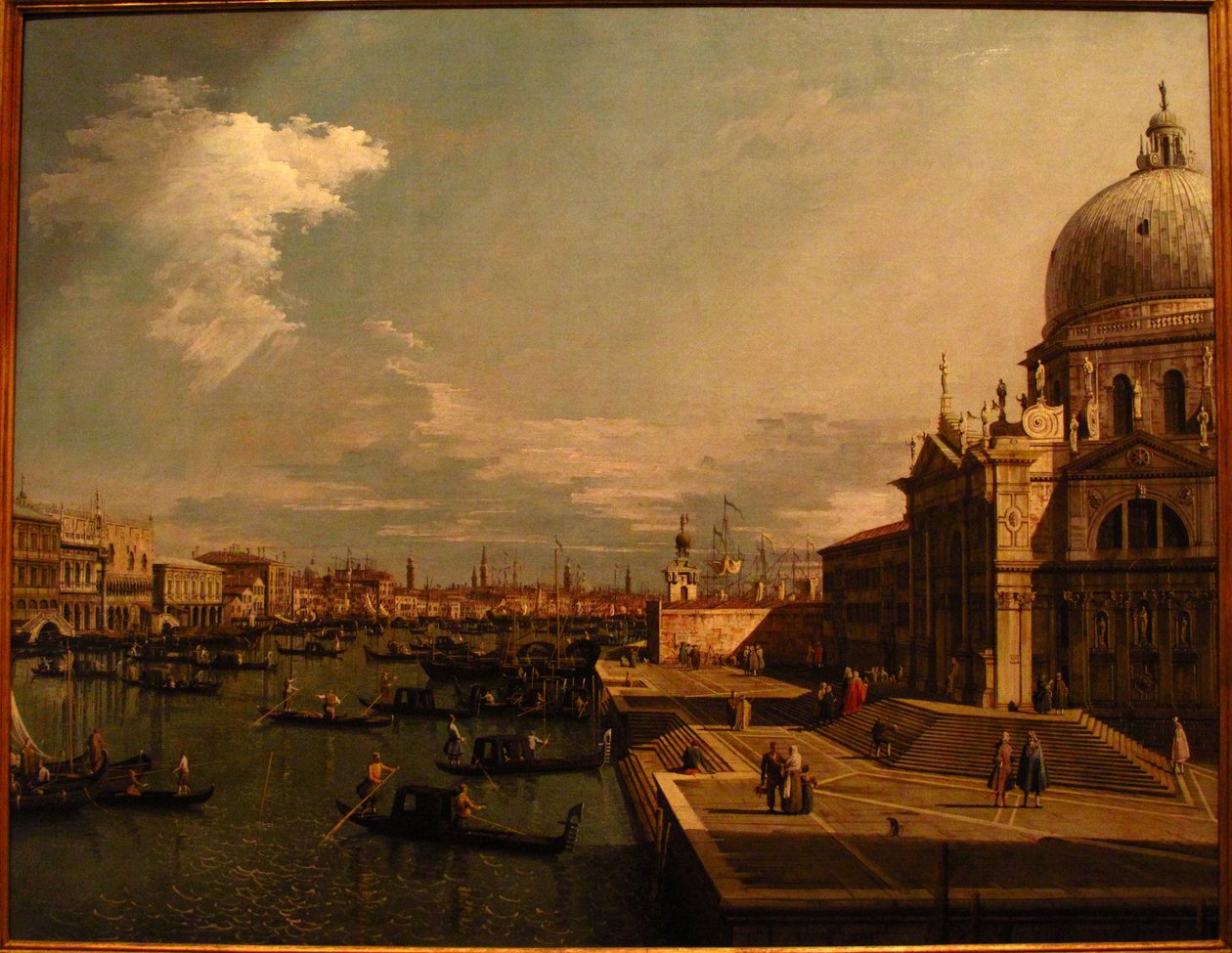 O Grande Canal com S. Maria della Salute de Formerly Canaletto