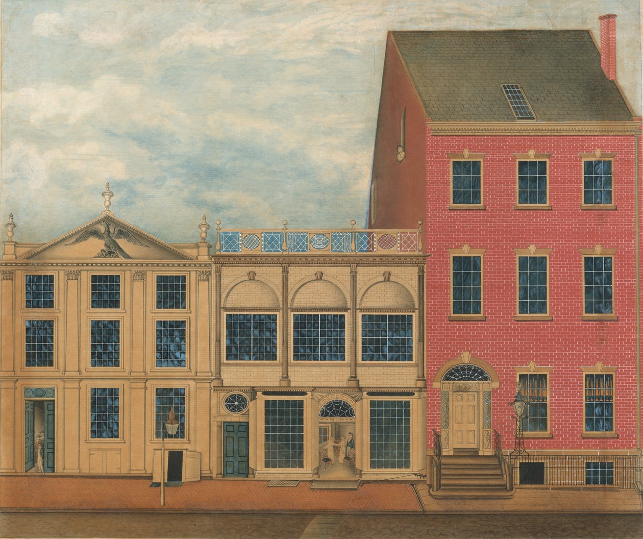 The Shop and Warehouse of Duncan Phyfe, 168-172 Fulton Street, Nova York, ca. 1816. de Formerly attributed to John Rubens Smith
