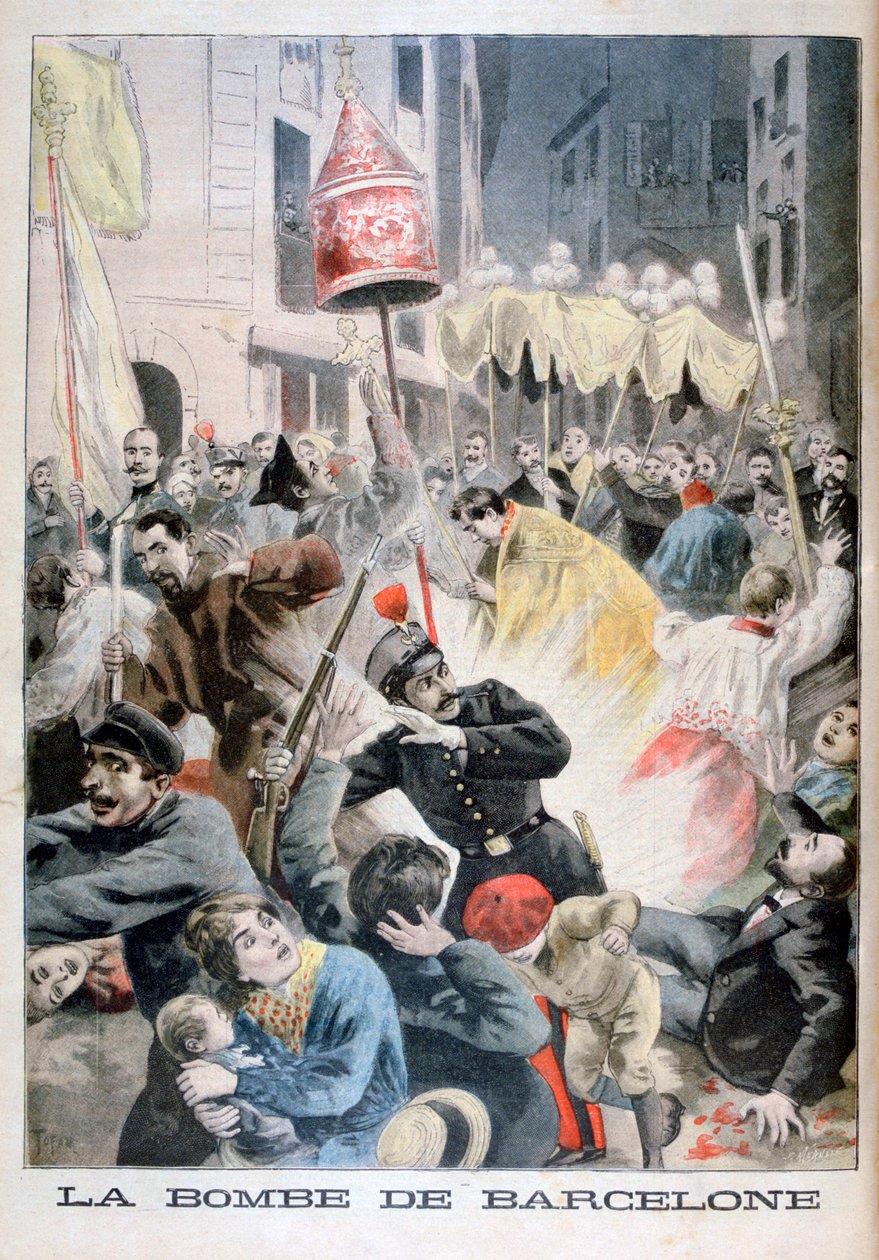 Uma bomba em Barcelona, 1896 de Fortuné Méaulle
