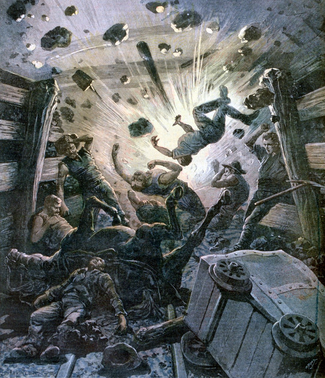 Uma explosão de fogos de artifício, França, 1892 de Fortuné Méaulle