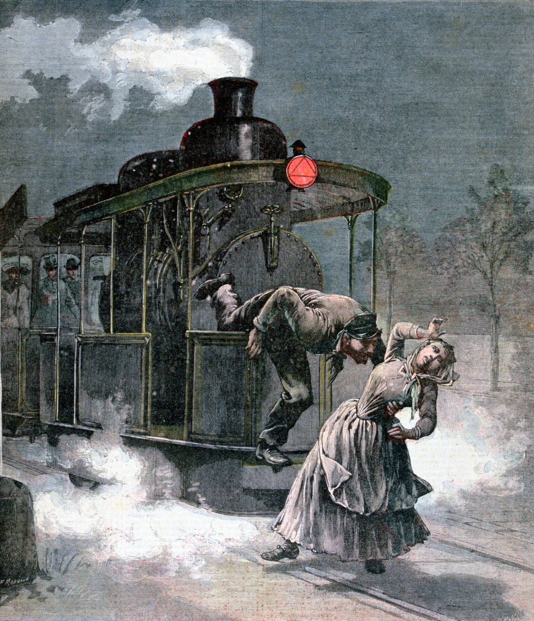 Acidente na linha ferroviária de Marly-le-Roi, França, 1891 de Fortuné Méaulle