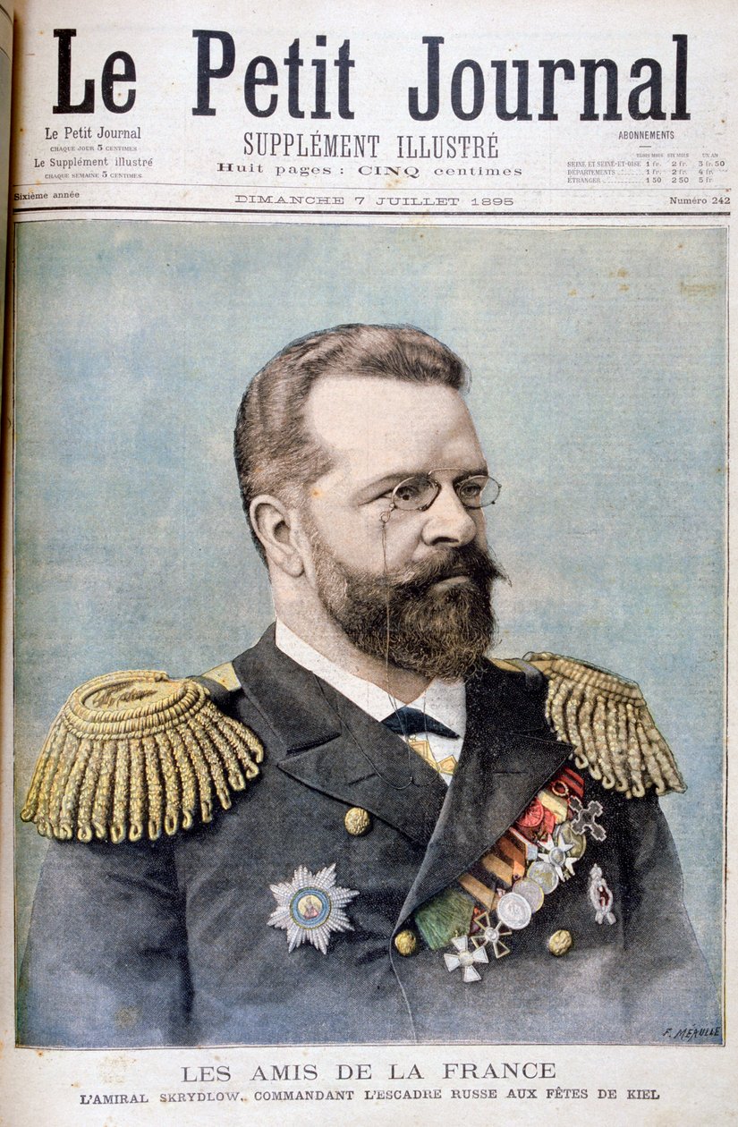 Almirante Nikolai Skrydlov, oficial da Marinha russa, 1895 de Fortuné Méaulle