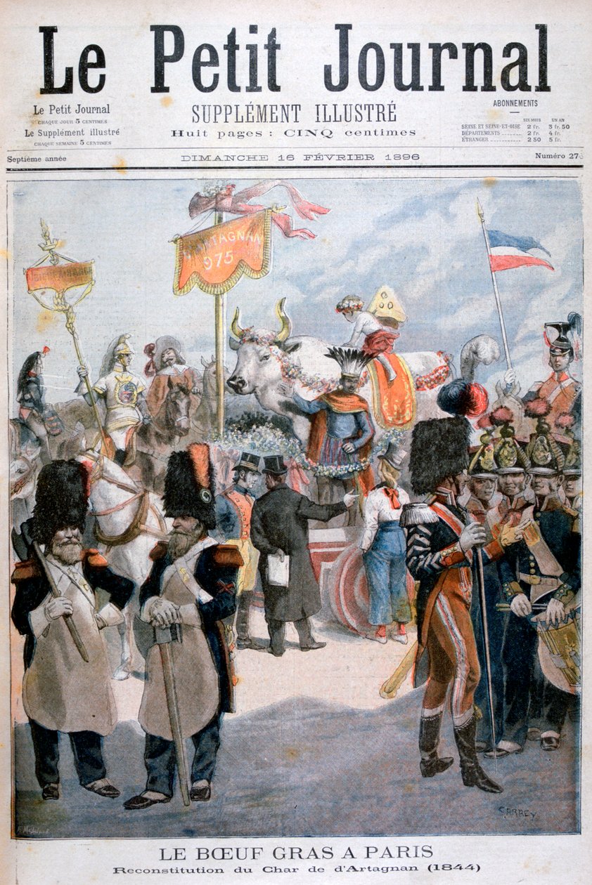 Celebrações de boi gordo em Paris, 1896 de Fortuné Méaulle
