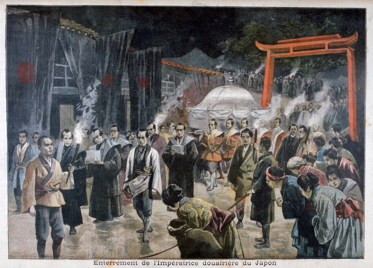 Funeral da Imperatriz viúva do Japão, 1897 de Fortuné Méaulle