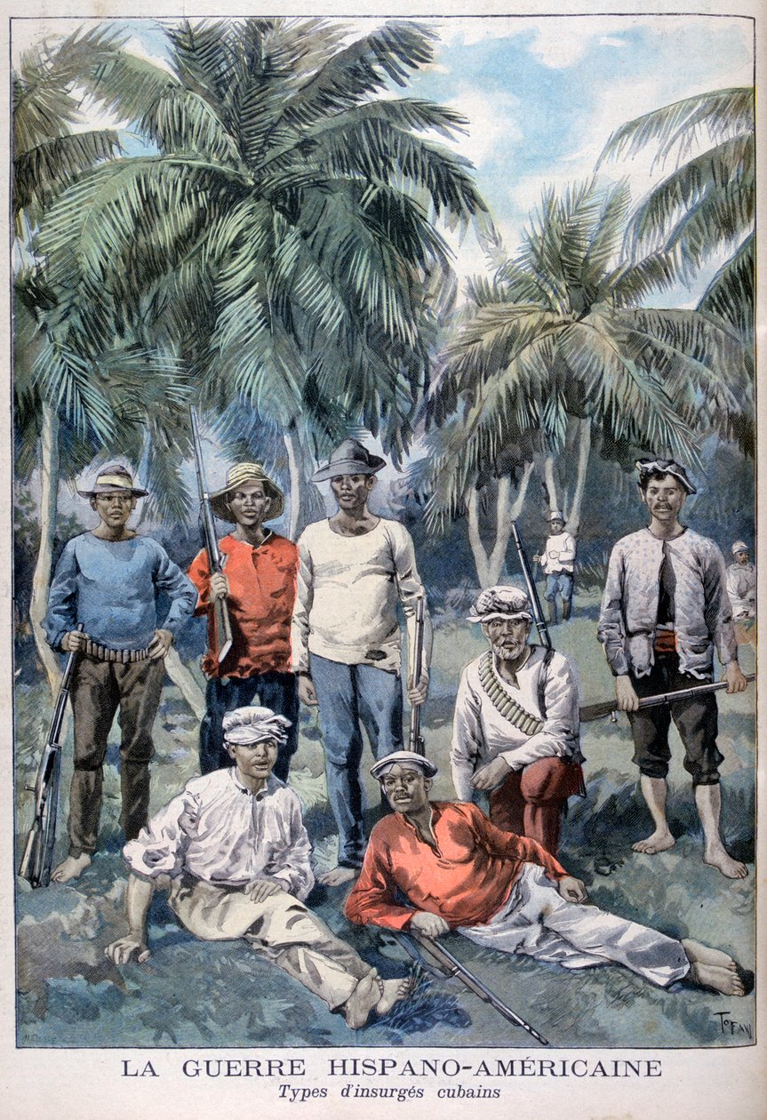 Cubanos insurgentes durante a Guerra Hispano-Americana, 1898 de Fortuné Méaulle