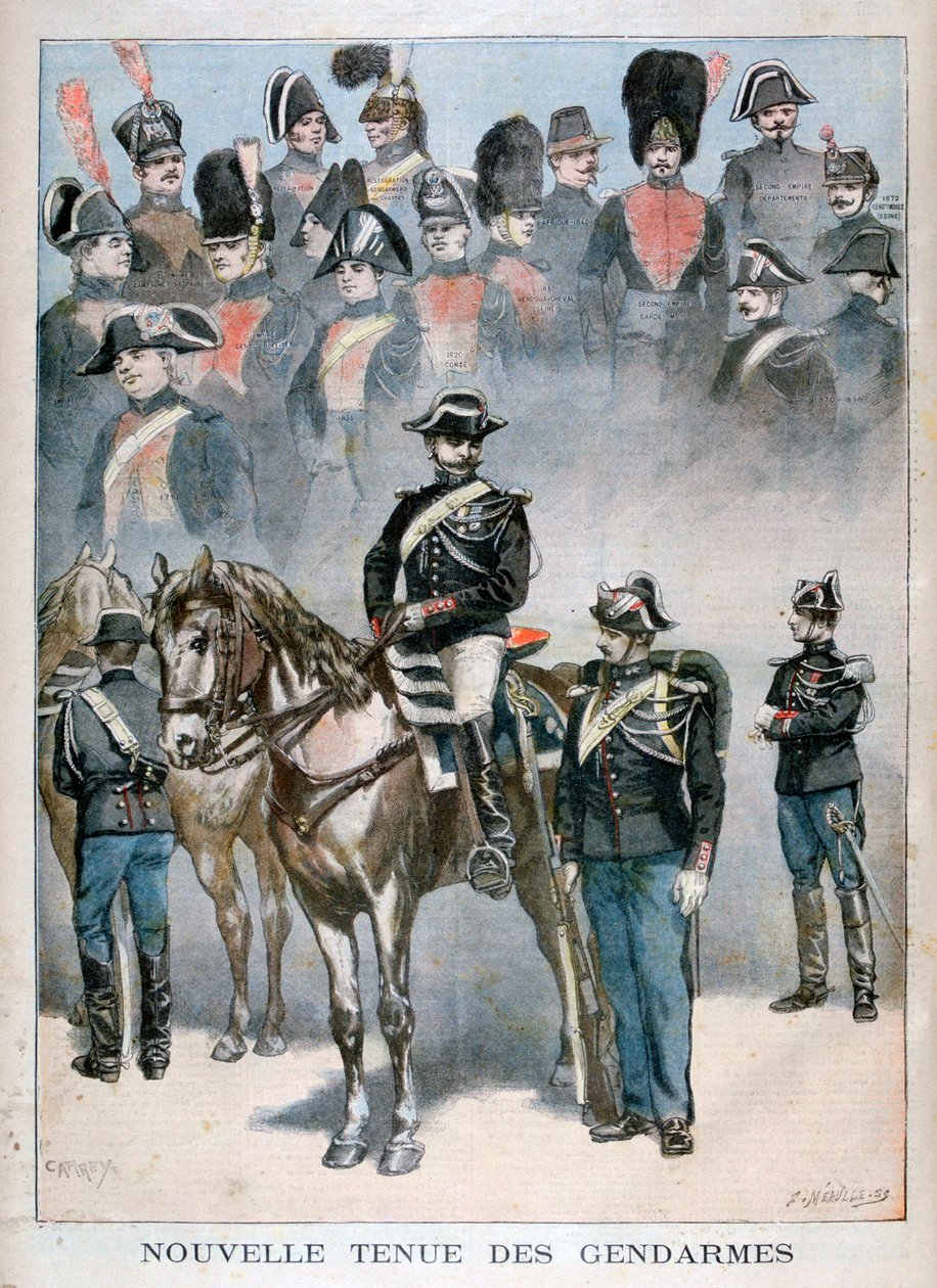Novo uniforme dos Gendarmes, 1896 de Fortuné Méaulle