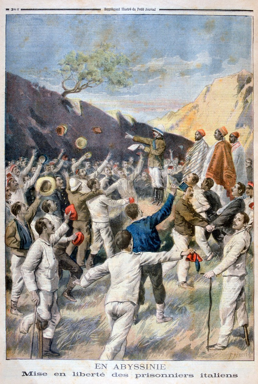 Libertação dos prisioneiros italianos, Abissínia, 1896 de Fortuné Méaulle