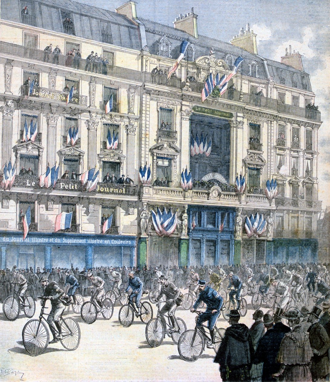 Início da corrida de bicicleta Paris-Brest-Paris, 1891 de Fortuné Méaulle