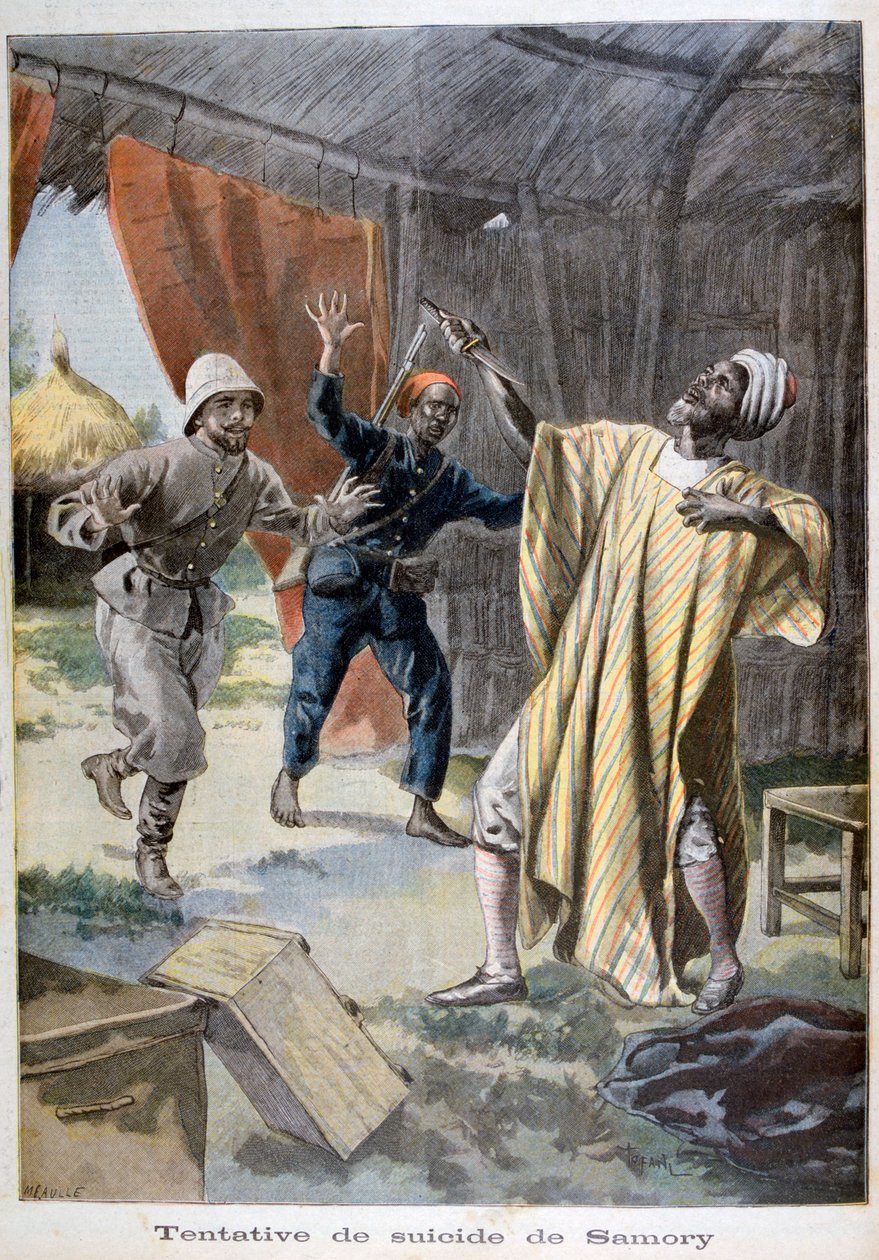 A tentativa de suicídio de Samori Ture, 1899 de Fortuné Méaulle