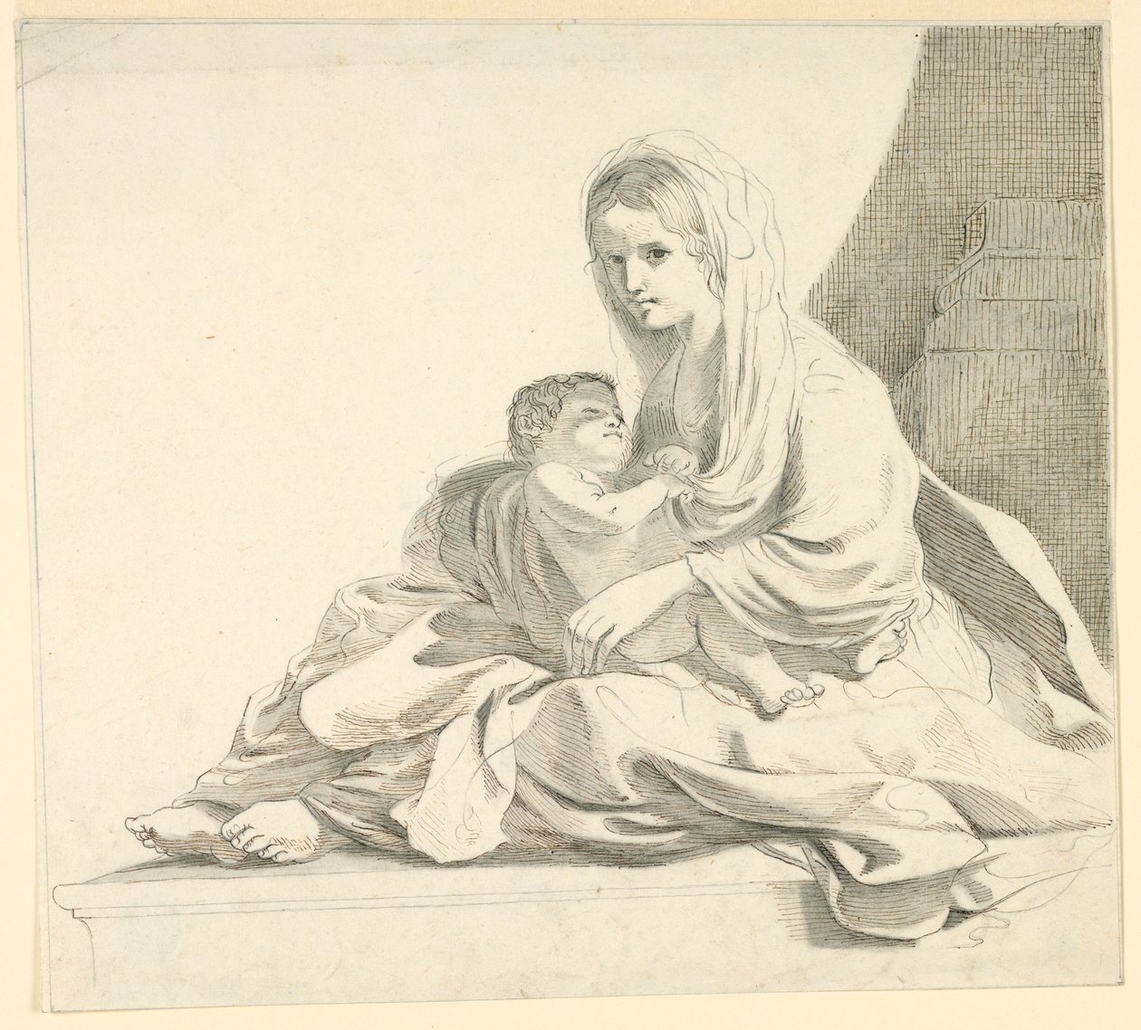 mulher com filho de Fortunato Duranti