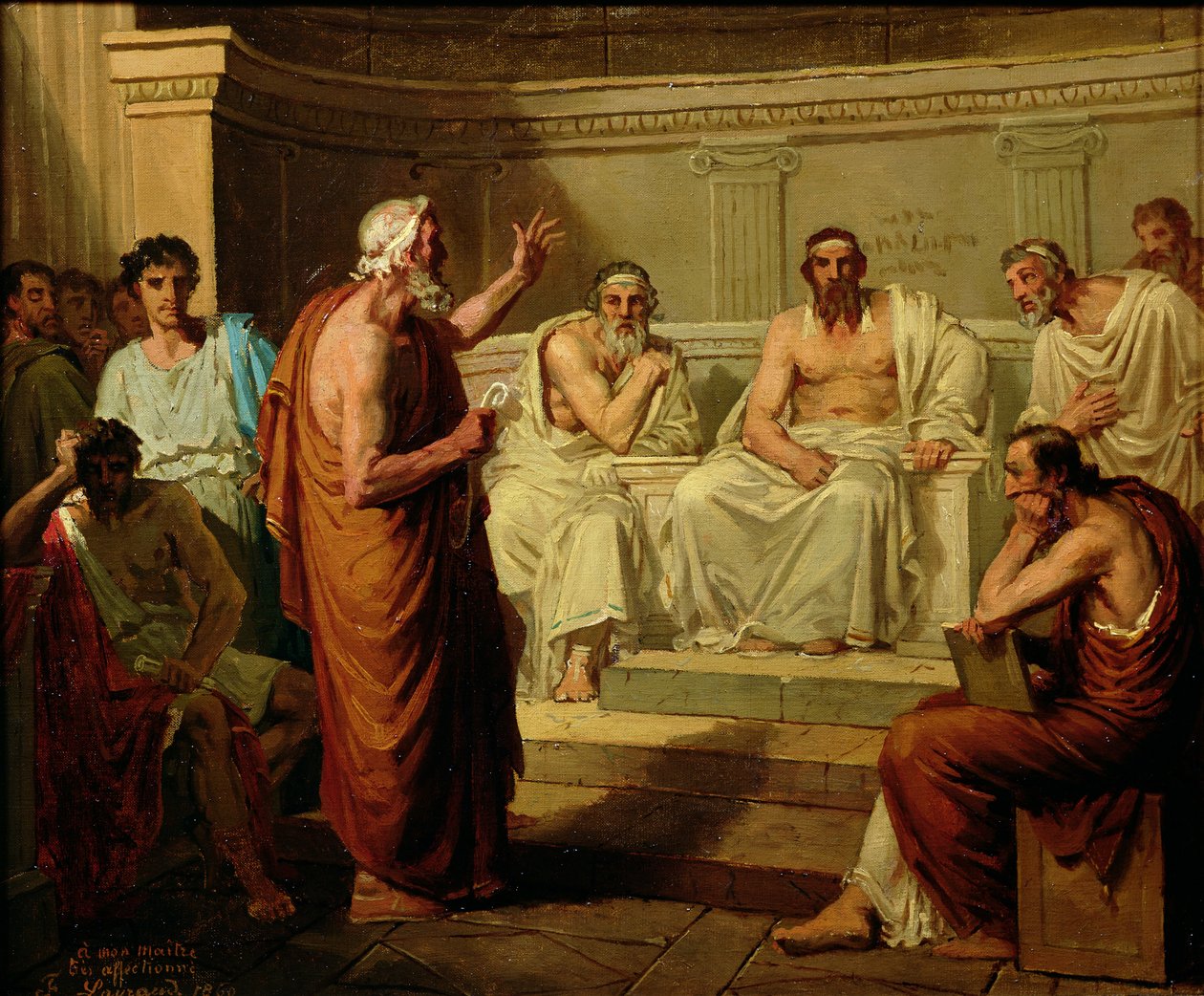 Sófocles acusado por seus filhos, 1860 de Fortune Joseph Seraphin Layraud