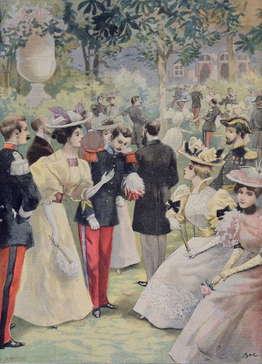 Uma festa de jardim no Elysee, ilustração de &39;Le Petit Journal&39;, 21 de julho de 1895 de Fortune Louis Meaulle