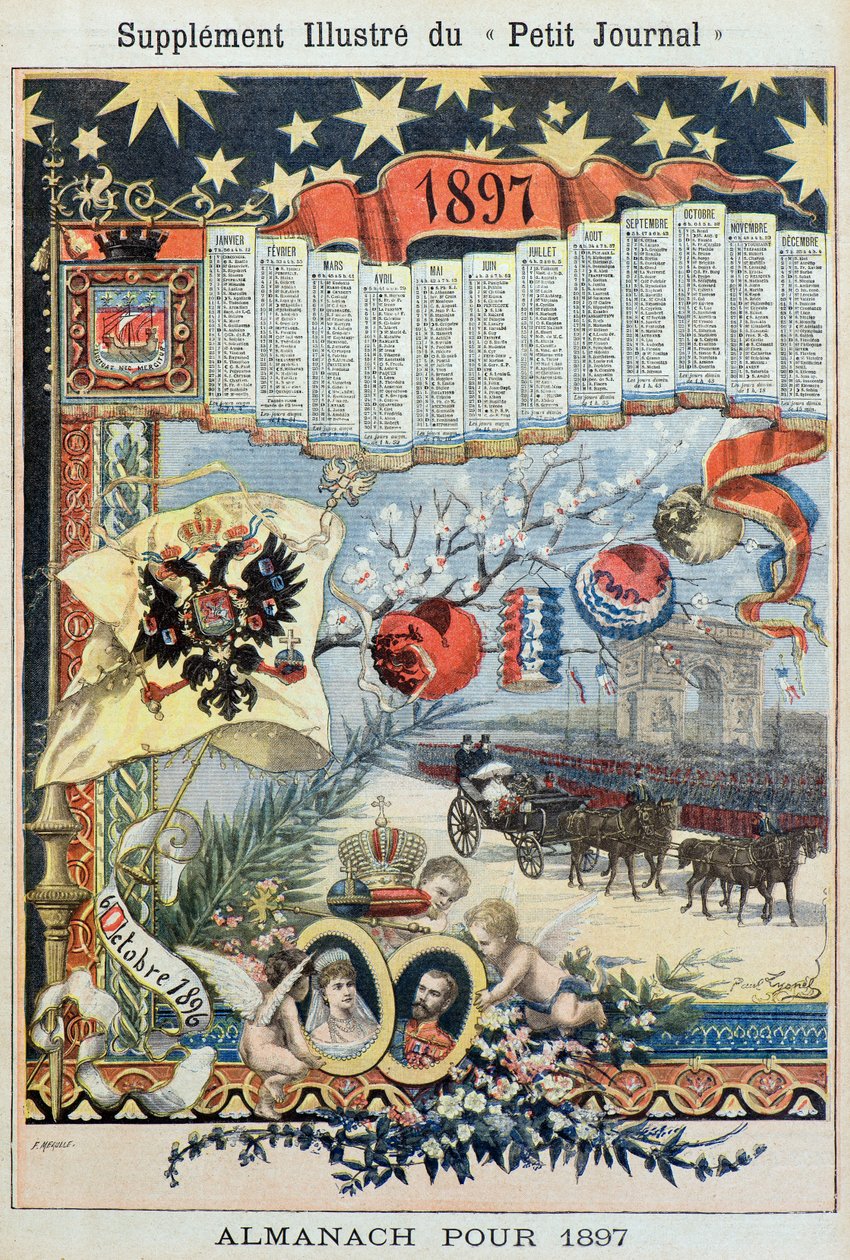 Almanaque para o ano de 1897 (Gravura) de Fortune Louis Meaulle